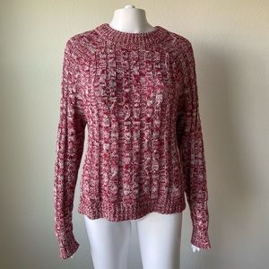 Ambiance red white knit sweater